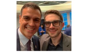 Pedro Sánchez and Alex Soros